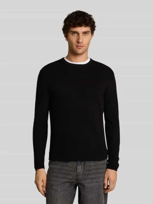 sweter z czystej bawełny o kroju regular fit Tom Tailor Czarny