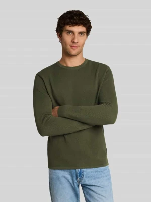 sweter z czystej bawełny o kroju regular fit Tom Tailor Oliwkowy