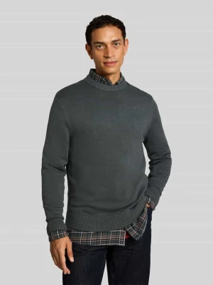 sweter z czystej bawełny o kroju regular fit Tom Tailor Oliwkowy