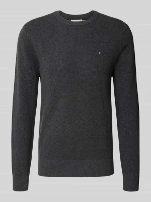 sweter z czystej bawełny o kroju regular fit Tommy Hilfiger Antracytowy