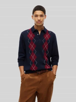 sweter z czystej bawełny o kroju regular fit Tommy Hilfiger Granatowy