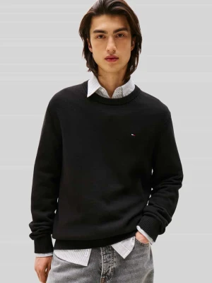 sweter z czystej bawełny o kroju regular fit Tommy Jeans Czarny