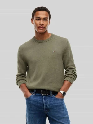 sweter z czystej bawełny o kroju regular fit Tommy Jeans Oliwkowy