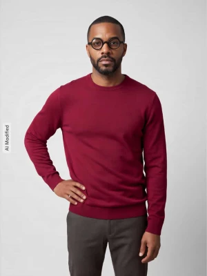 Sweter z czystej bawełny Tom Tailor Czerwony