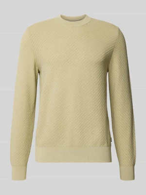 sweter z czystej bawełny w kroju regular fit model 'H-Lofranco' Boss Limonkowy