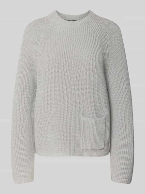 Sweter z czystej bawełny w kroju regular fit Model 'Riya' Oui Średnioszary
