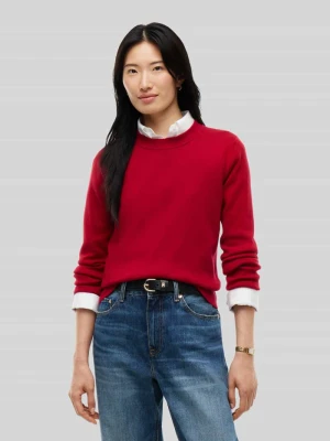 sweter z czystej bawełny w kroju regular fit Tommy Hilfiger Bordowy