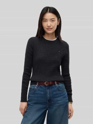 sweter z czystej bawełny w kroju regular fit Tommy Hilfiger Ciemnoszary