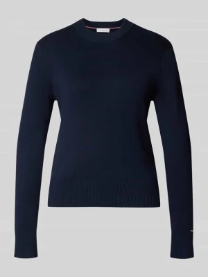 sweter z czystej bawełny w kroju regular fit Tommy Hilfiger Granatowy