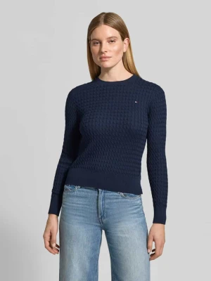 sweter z czystej bawełny o kroju regular fit Tommy Hilfiger Granatowy