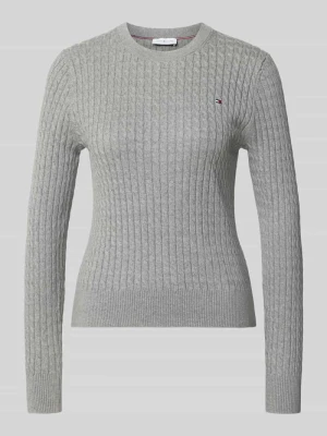 sweter z czystej bawełny w kroju regular fit Tommy Hilfiger Średnioszary