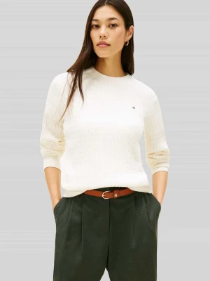 sweter z czystej bawełny w kroju regular fit Tommy Hilfiger Złamany biały