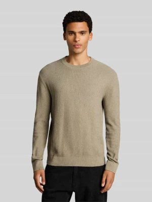 Sweter z czystej bawełny z okrągłym dekoltem Tom Tailor Ciemnozielony