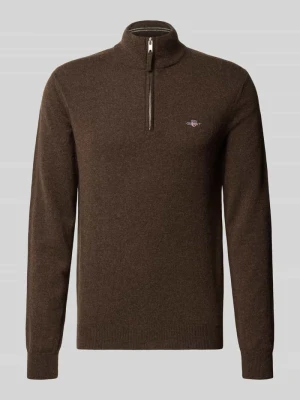 Sweter z czystej wełny Gant Ciemnobrązowy