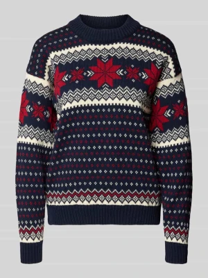 Sweter z czystej wełny merynosów, krój regular fit Dale of Norway Granatowy