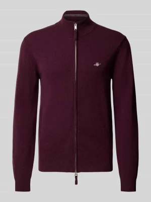 sweter z czystej wełny o kroju regular fit Gant Bordowy
