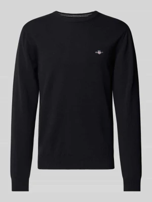 sweter z czystej wełny o kroju regular fit Gant Czarny