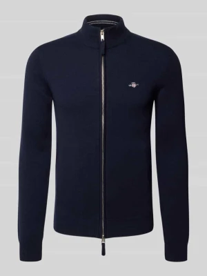 sweter z czystej wełny o kroju regular fit Gant Granatowy