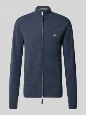sweter z czystej wełny o kroju regular fit Gant Jasnoniebieski melanż