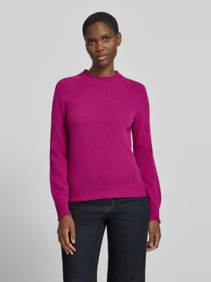 sweter z czystej wełny o kroju regular fit Lacoste Mocnoróżowy