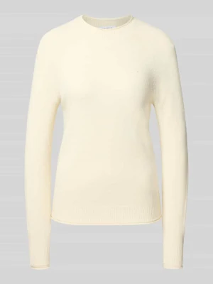 sweter z czystej wełny o kroju regular fit Lacoste Złamany biały