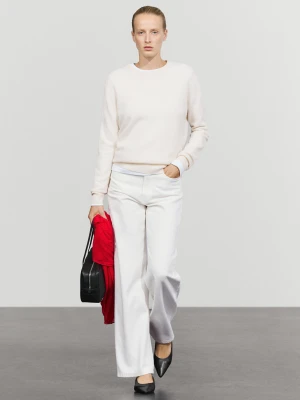 Sweter Z Długim Rękawem Ze 100% Kaszmiru - Surowy - Massimo Dutti - Female