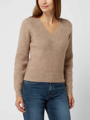 Sweter z dodatkiem wełny z alpaki model ‘Nephele’ Minus