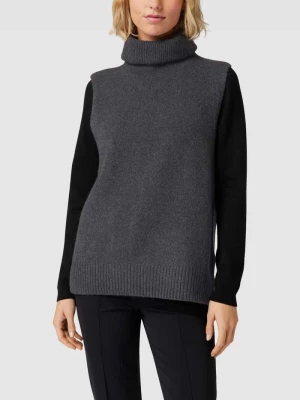 Sweter z dzianiny bez rękawów model ‘Zahra’ MOS MOSH