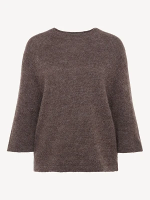 Sweter z dzianiny brązowy Tamaris