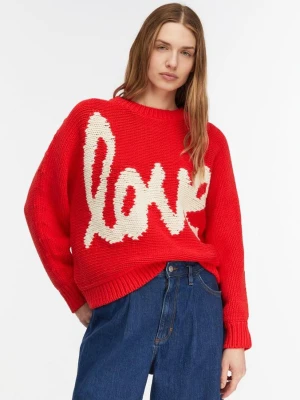Sweter z dzianiny comma czerwony