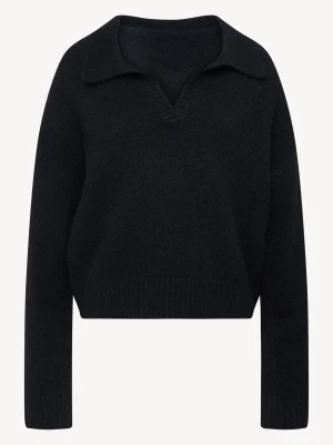 Sweter z dzianiny czarny Tamaris