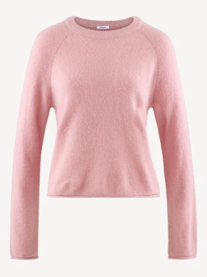 Sweter z dzianiny jasnoróżowy Tamaris