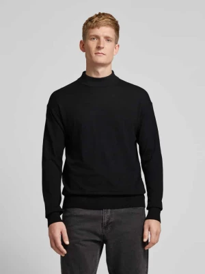 Sweter z dzianiny krój regular fit z dodatkiem wełny model „CORE” Scotch & Soda