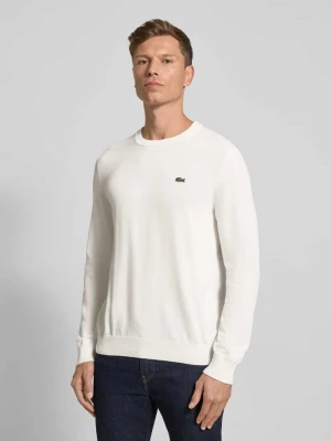 Sweter z dzianiny kroju regular fit z mieszanki bawełny Lacoste