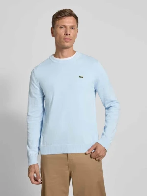 Sweter z dzianiny kroju regular fit z mieszanki bawełny Lacoste