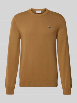 Sweter z dzianiny kroju regular fit z mieszanki bawełny Lacoste