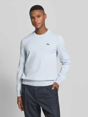 Regular Fit sweter z dzianiny z mieszanki bawełny Lacoste