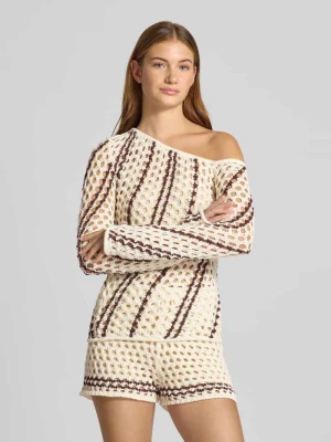 Sweter z dzianiny na jedno ramię model ‘Laren’ LeGer by Lena Gercke