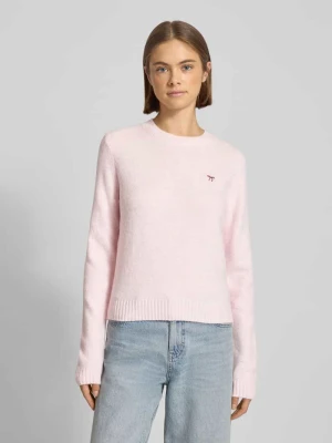 Sweter z dzianiny o dopasowanym kroju z okrągłym dekoltem Review