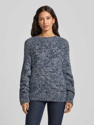 Sweter z dzianiny o grubym splocie z mieszanki wełny z alpaki z okrągłym dekoltem LANIUS