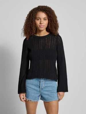 Sweter z dzianiny o kroju comfort fit z czystej bawełny model ‘NUKA’ Pieces