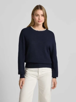 Sweter z dzianiny o kroju comfort fit z Mieszanka wełny i wiskozy z Dodatek kaszmiru Model 'INTI' Essentiel Antwerp