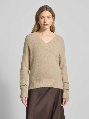 Sweter z dzianiny o kroju comfort fit z mieszanki wełny model ‘VISITA’ Weekend Max Mara Piaskowy