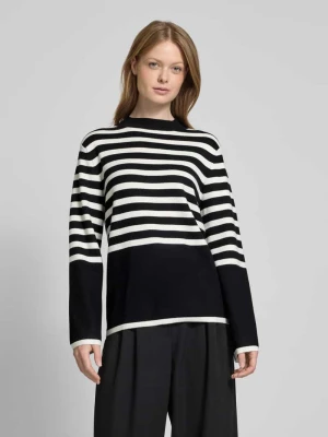 Sweter z dzianiny o kroju comfort fit z mieszanki wiskozy z półgolfem s.Oliver BLACK LABEL