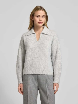 Sweter z dzianiny o kroju loose fit z dodatkiem wełny model „Pelsie” Opus