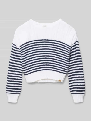 Sweter z dzianiny o kroju loose fit z mieszanki bawełny model 'SLASH' Abercrombie&Fitch