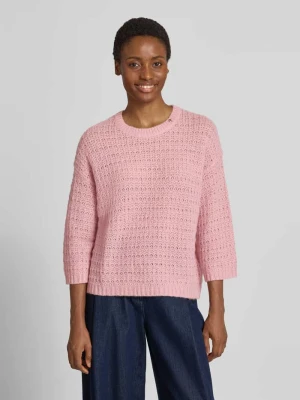 sweter z dzianiny o kroju loose fit z wełną z alpaki, dodatek wełny model 'Kasita' JOOP! Mocnoróżowy