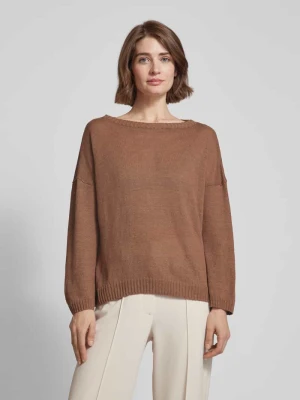 Sweter z dzianiny o kroju oversized z dekoltem w łódkę model ‘GARENNA’ Weekend Max Mara