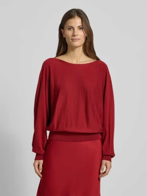 Sweter z dzianiny o kroju oversized z dekoltem w łódkę model ‘GERLINA’ drykorn
