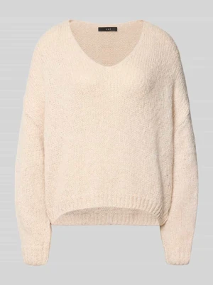 Sweter z dzianiny o kroju oversized z dodatkiem moheru Oui Złamany biały